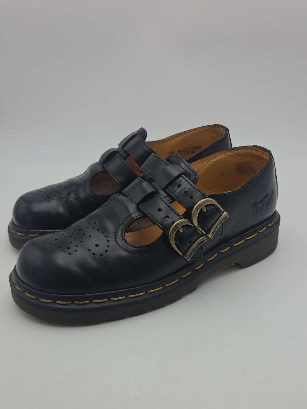 Vintage Dr Martens Mary Jane 8065 Double Buckle Made In England Women 6 UK 4